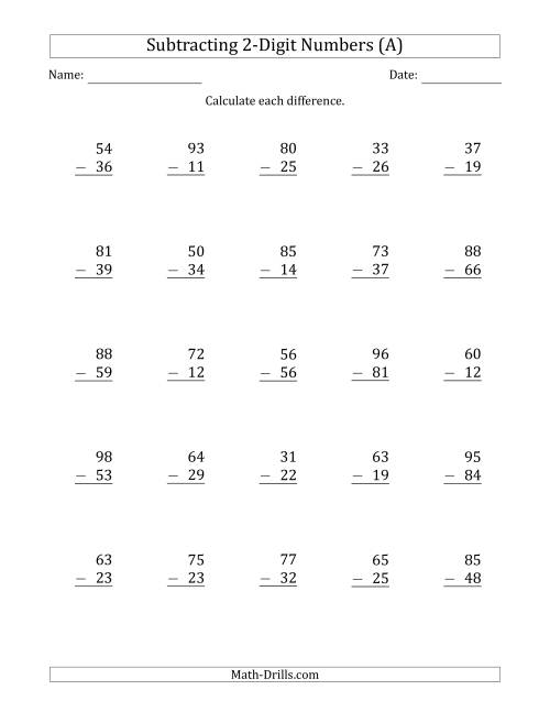 Featured image of post 2 Digit Subtraction With Regrouping Worksheets