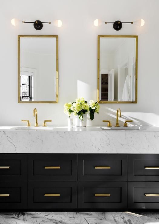 Featured image of post Black White And Gold Bathroom