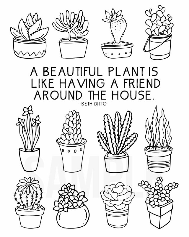 Featured image of post Cute Plants Coloring Pages