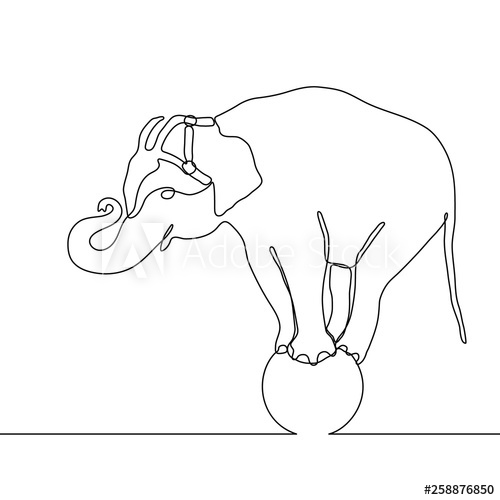 Featured image of post Elephant Standing On A Ball Drawing