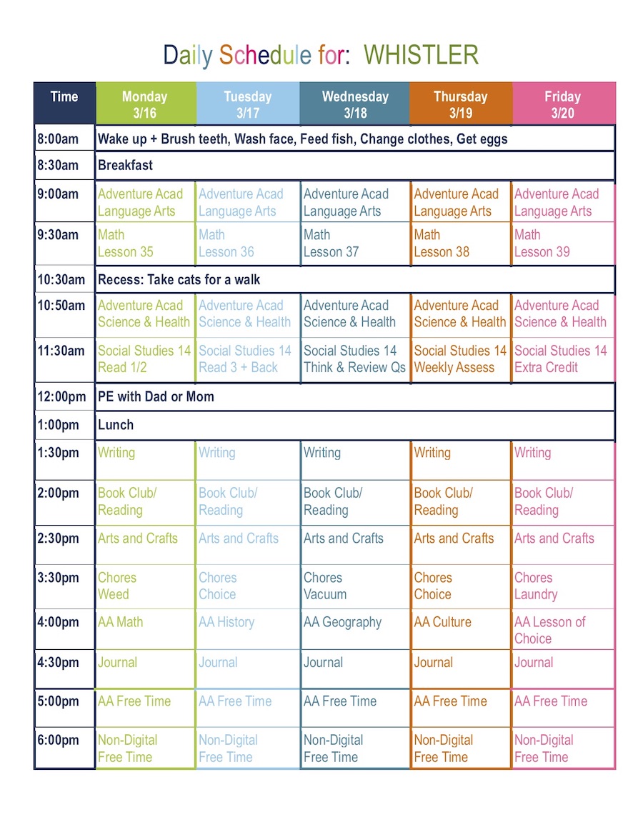 Featured image of post Free Editable Homeschool Schedule Template